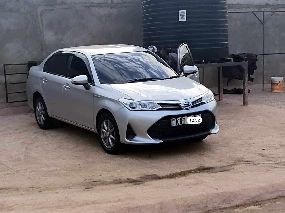 Frasha's silver Toyota Axio